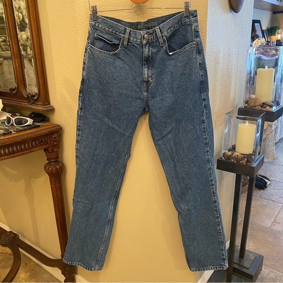 HARLEY-DAVIDSON Men Blue Jeans Size 33x32 - Picture 1 of 11